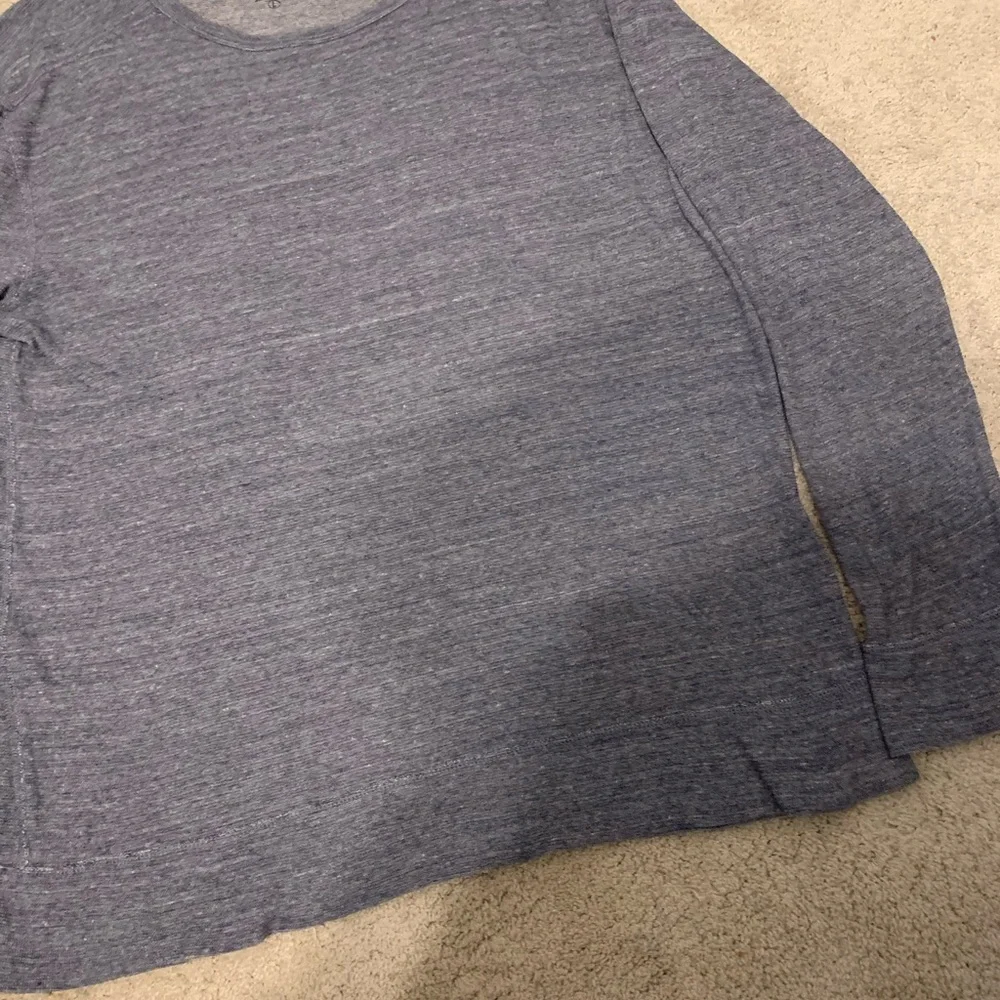 J.Crew Blue Cotton Crewneck Sweater Large Preppy Coastal Pullover